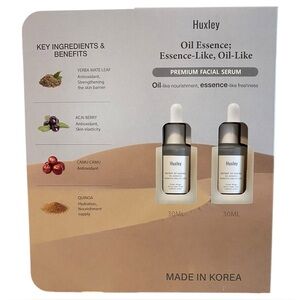 HUXLEY Oil Essence Premium Facial Serum 30ml 2 Pack! NEW